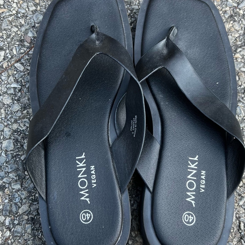 Monki Black Vegan Sandals